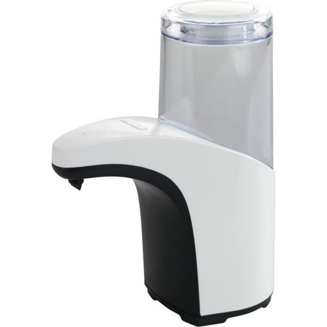Distributeur savon liquide Butler, distributeur gel hydroalcoolique automatique sans contact infrarouge, Capacité 300ml, Plastique, 8x19,5x15 cm, blanc (1/4)