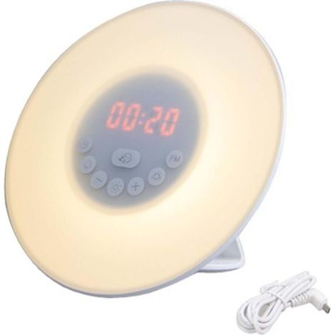 Réveil Lumineux, Horloge Led, Numérique, Naturel, Simulation de (1/5)