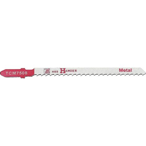 Pack de 5 lames de scie sauteuse TCM7508 pour métal 75mm - HANGER - 150206 (1/2)