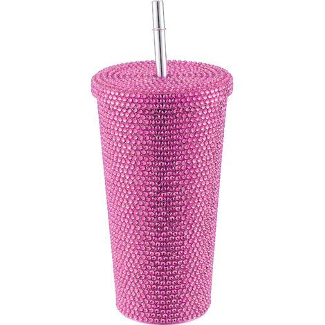 Bouteille d'eau isotherme de 500 ml en acier inoxydable décorée de strass pour femmes