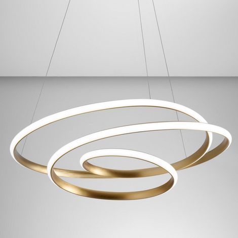 Lampadario led gea luce diva sg o moderna alluminio sospensione (1/5)