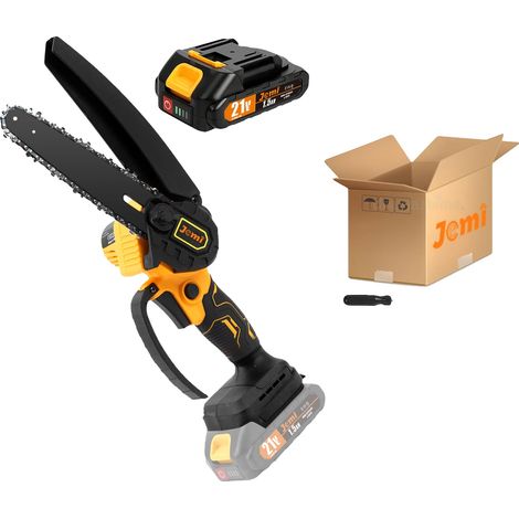 Motosierra, capacidad de corte de 15 cm, lubricación automática, 1 caja de baterías, enchufe tipo C europeo de 100 V-240 V. (1/2)