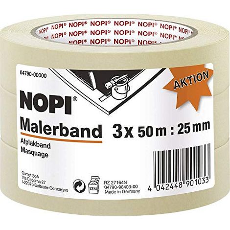 tesa 04790-00000-01 Nastro di mascheratura per pittura Beige (L x L) 50 m x 25 mm 3 pz. (1/2)