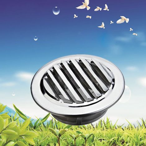 Grille d'aération ronde et plate en acier inoxydable 80/100/120 mm Taille : 80 mm (1/5)