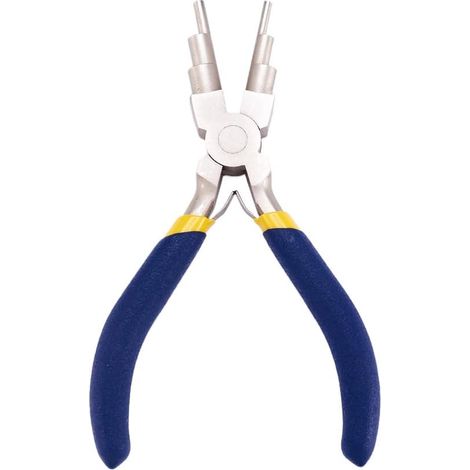 6 In 1 Bail Making Pliers, 6 Step Wire Looping Pliers With Anti Slip Handle Bail Making Pliers for Jewelry Making Wire Bending Tool for Bending 3-10mm Bails, Loops, Hooks, Jump Rings (1/5)