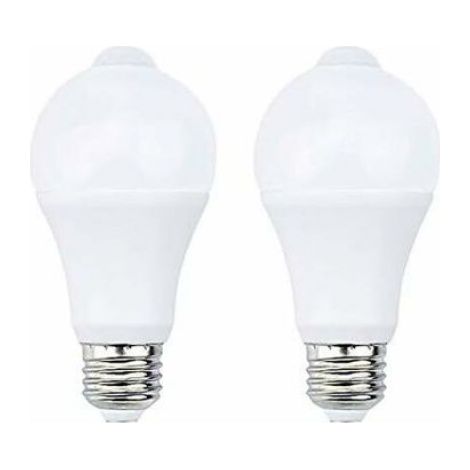 Lot de 2 Ampoules LED E27 12W (700 lm) avec détecteur PIR, Blanc chaud 2700K (1/5)