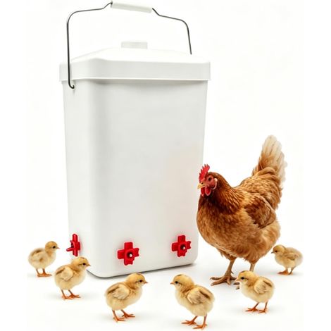 Abreuvoir Poules 12L, Distributeur Eau Anti-Fuite à Suspendre (1/5)