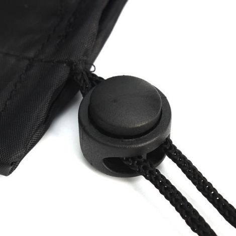1 Housse de barbecue ronde, Imperméable, Fibre de polyester, 70x96cm, Noir, Pour extérieur (1/4)