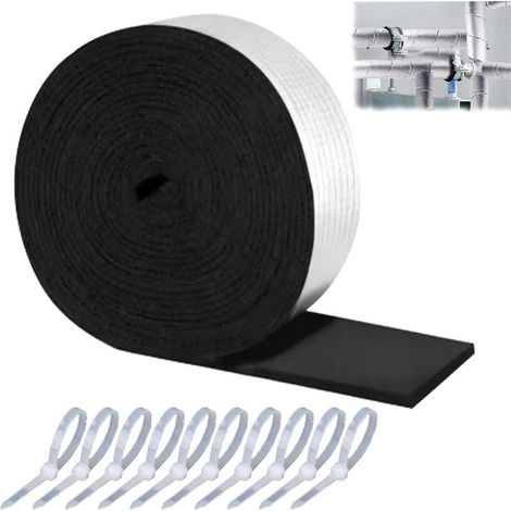 Lot de 1 D'isolation de Tuyaux en Mousse 10 m x 5 cm Isolation des Tuyaux de Chauffage Ruban Isolant Avec Mousse Tuyau en Mousse Isolante Rouleau Pour l'isolation et l'étanchéité (1/5)