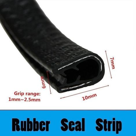 4M Bande Caoutchouc Protection Strip Joint Protège Bord Portière Voiture (1/3)