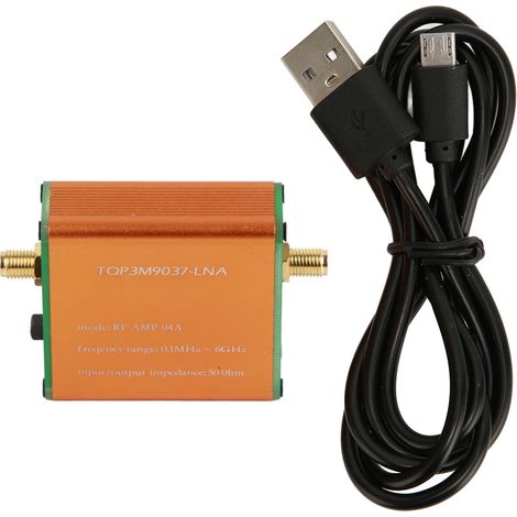 Amplificateur Faible Bruit 0.1MHz‑6GHz Professionnel, Module Preampli RF 20dB Gain Élevé avec Batterie Intégrée (1/5)
