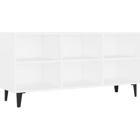 Meuble TV,Banc TV,Armoire TV avec pieds en métal Blanc 103,5x30x50 cm CFW536726 (1/5)