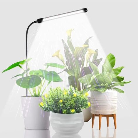 Lampe LED pour plantes - plantes - lampe pour plantes en pot - avec minuterie 4/8/12/18 heures - 5 niveaux de luminosité - lampe pour plantes avec minuterie automatique - petites plantes. (1/5)