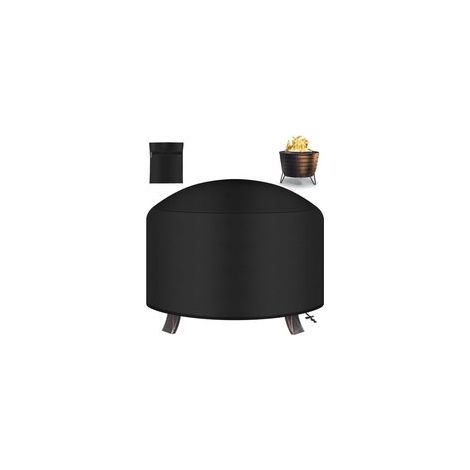 Rond Housse De Protection Pour Braséros, 74x 46 Cm Housse Pour Foyer Barbecue, 210D Oxford Couverture Ronde Imperméable Pour Brasero, Revêtement PU Couvre-Feu Bâche De Brasero Résistant Aux UV (1/5)