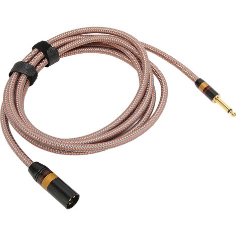 Câble audio XLR mâle plaqué or 6,35 mm vers XLR pour enceintes, tables de mixage et consoles de studio, 3 m (9,8 pi) (1/5)