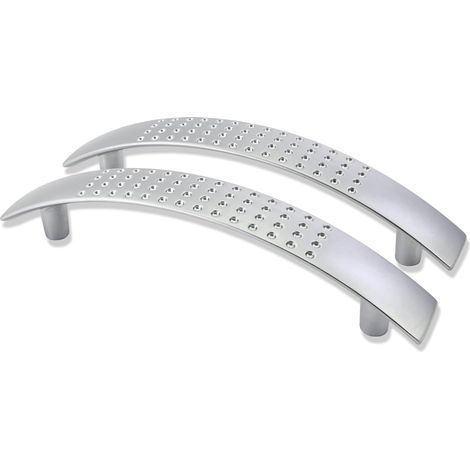 JSSEVN-10 Stück  Möbelgriffe für Küchenschränke  128 mm Lochabstand  Griffe für Küchenschränke und Kommoden  Aluminiumfarbe