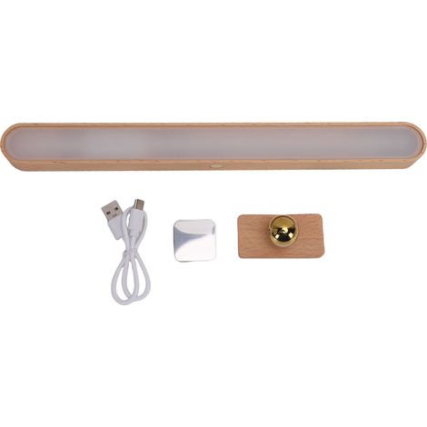 Lampe de miroir LED portable rechargeable à commande tactile, 3 niveaux de luminosité, lampe murale à piles pour chambre à coucher, salon (1/5)