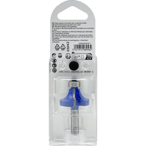Tivoly • Punta tonda da 1/4 • Ø32mm • Lama in carburo • Gambo Ø8mm • Per la lavorazione del legno