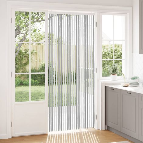 vidaXL Tenda per insetti in chenille Grigio e Bianco 90 x 220 cm
