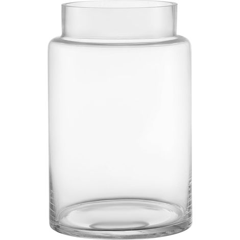 Grand Vase en Verre, Vases à Fleurs Transparents pour Bouquet, Vase Haut en Verre, Vases à Large Ouverture pour Table Basse, Mariage, Salon, Décoration de Bureau, Table à Manger, 18 CM (1/5)