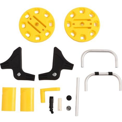 Yellow G1/2 garden hose reel, garden hose trolley, holds 20m, car washing tool for yard, lawn and outdoor use (1/5)