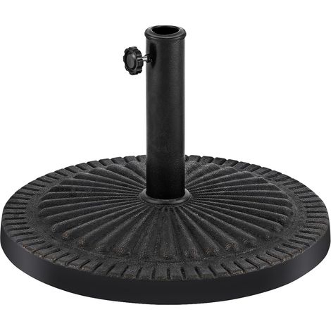 COSTWAY Sonnenschirmständer Φ49cm, Marktschirmständer rund, Schirmständer Balkonschirmständer für 38/48mm Gestänge Sonnenschirmfuß (1/5)