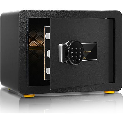 Coffre-fort de Sécurité Électronique avec Clavier Numérique 2 Clés Système d'Alarme 40 x 30 x 31 CM (L x l x H) (1/2)