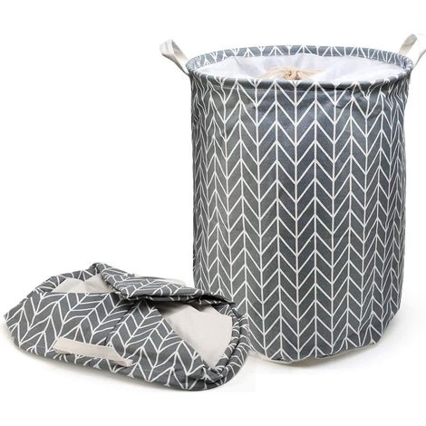 panier Linge, Corbeille A Linge En Coton Pliable Panier De Rangement Avec Panier A Linge Pour Vtements Stockage De Jouets Household Sac Linge Sal (1/5)