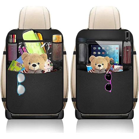 organisateur Voiture Enfant, Organisateur De Voiture 2 Pcs Protection Siege Voiture Enfant Rangement Voiture, Support Tablette Transparent Rangeme (1/5)