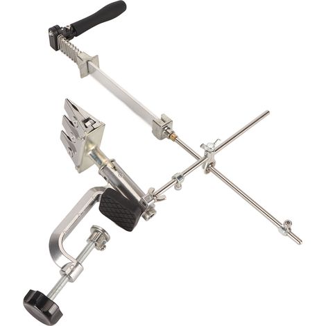 Kit d'affûtage de couteaux avec 6 pierres à aiguiser, mécanisme de pliage rotatif, angle fixe, acier inoxydable, outil d'affûtage professionnel (1/5)