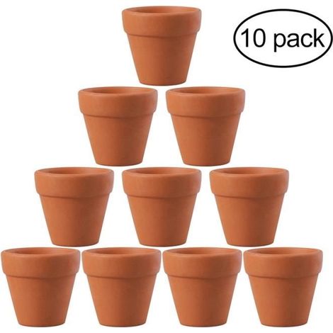 OUNONA 10 Pcs 4.5x4 cm Petit Mini En Terre Cuite Argile Céramique Poterie Planteur Cactus Fleur Pots Succulentes Pépinières Grandes (1/4)