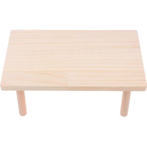 Ecleanfy - Jouet à mâcher pour hamster, matériau synthétique, plateforme, accessoires pour cage, favorise le bien-être mental et physique, lot de 1, beige, 25 x 15 x 11 cm (1/5)