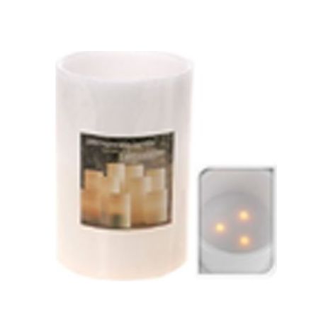 CANDELA A 3 FIAMMELLE LED 15X22CM ADDOBBI DECORO NATALE