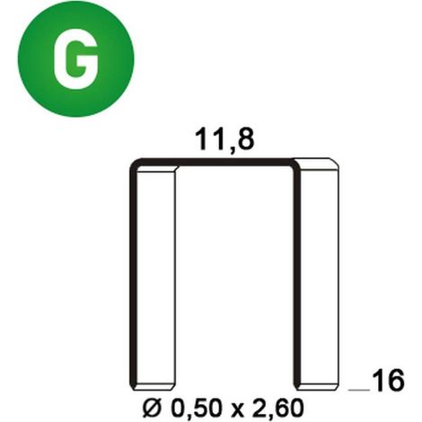 4 0000 Agrafes Galvanisées Ba-16 - 11.8x16x0.5x2.6 mm - D-Work