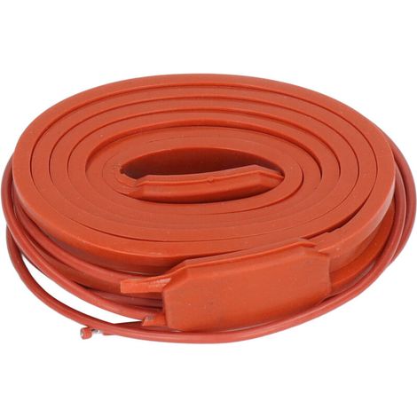 Cinta calefactora de silicona impermeable de 15 × 1000 mm – 75 W, 220 V CA para aplicaciones industriales y domésticas.
