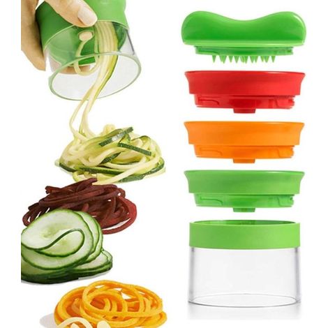 Gemüsespiralschneider – 3-in-1-Spiralschneider für Zucchini, Karotten und Gurken, perfekt für gesunde Mahlzeiten und Spaghetti-Alternativen (1/5)