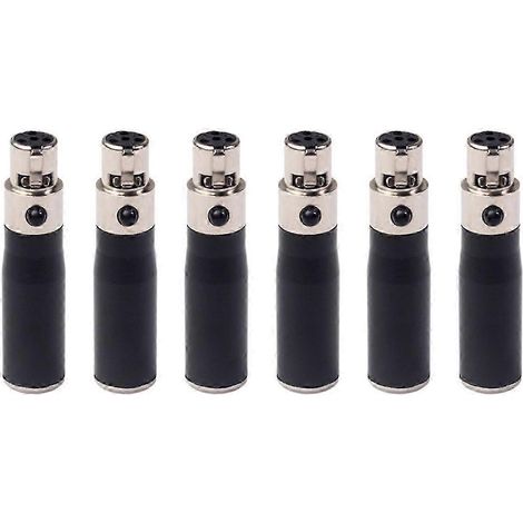 Adaptateur audio XLR Mini 3 broches mâle vers 4 broches femelle (6 connecteurs) - Convertisseur de signal haute fidélité (1/5)