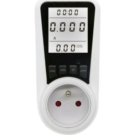 Compteur d'Énergie Numérique AC 230V Wattmètre Analyseur de Puissance Électrique Kwh avec Écran LCD (1/4)