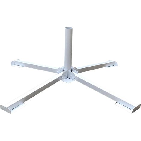 Soporte plegable para sombrilla, resistente a la corrosión, de metal robusto, 85 cm, para patio, jardín o decoración. (1/5)