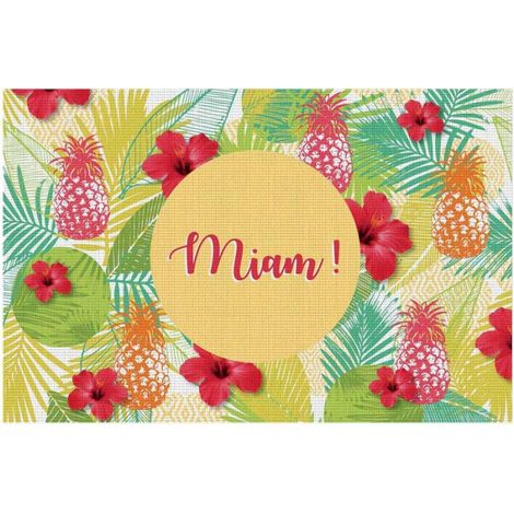 Set de Table "Miam Gourmand" 28x43cm Multicolore