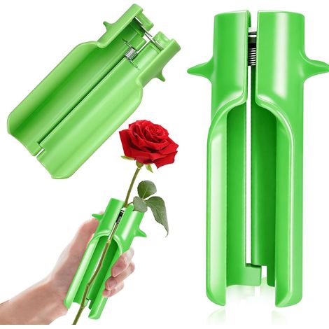 Rose Thorn Removal Tool,Leaf Removal Tool Flower Cleaner Cutter Flower Shop Gardening Flower Arrangements Clean Stem Green (1/5)