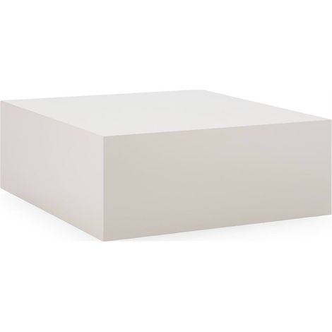 Table basse carrée blanche minimaliste - blanc (1/5)