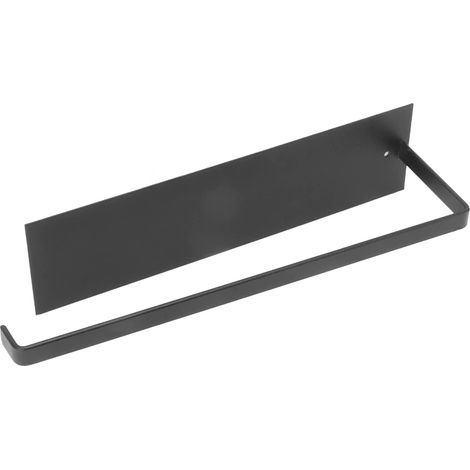 Porta rotolo di carta assorbente, facile da installare, autoadesivo, elegante, impermeabile, per bagno e cucina (nero).