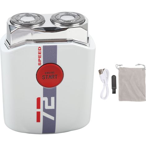 Tondeuse à barbe électrique, double tête amovible en alliage de zinc, étanche IPX6, design sportif pour barbe cheveux et corps (1/5)