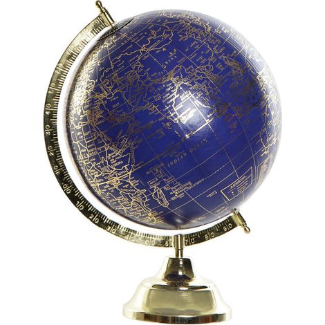 Globo Terraqueo Metal 27X25X36 Bola 25Cm. Dorado DH185429 (1/3)