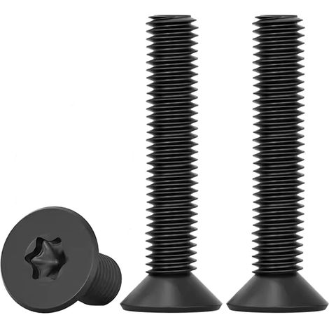 Vis à Tête Fraisée Noir 20 Pièces Vis Torx M4 X 30mm En Acier Inoxydable 304 Inox Filetage Complet à Métaux Visserie Pour L'équipement De Machine Et Les Meubles à La Maison (1/5)