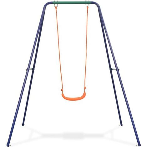 Balançoire enfant : Balançoire arc-en-ciel avec fanions 100 cm jeu extérieur enfant, aire de jeu jardin, balançoire enfant , pour jardin, usage domestique , enfant 3-8 ans (1/5)
