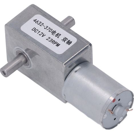 12-V-Gleichstrom-Reduktionsmotor, Ganzmetall-Doppelwellen-Schneckengetriebemotor 4632‑370, 23 U/min (1/5)