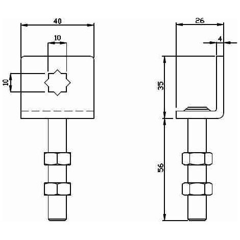 ACM 162733 - ART.3024/S - Halterung mit vertikaler Verstellung (Sternaufnahme)
