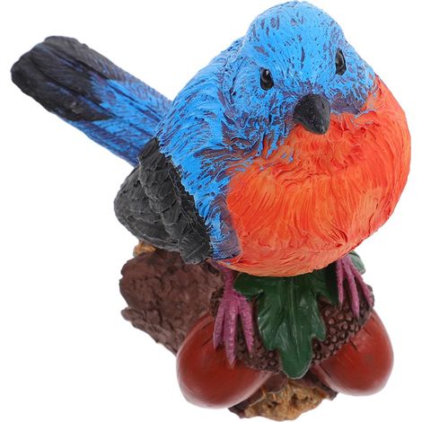 Vogelstatue aus Kunstharz als Gartendeko mit wasserfestem